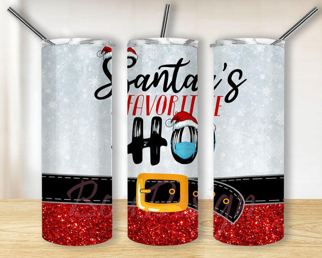 Santa’s Favorite Ho Christmas 20oz Skinny Tumbler , Santa Christmas PNG Tumbler Wrap, PNG Sublimation, Instant Download, Digital File Sublimation BouDesign 