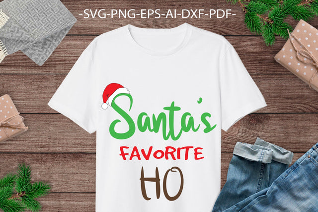 Santas Favorite Ho | Santas favorite Svg | Funny Christmas Svg | Christmas Clipart | Dxf Cricut | Cricut silhouette ,svg cutting file SVG 1uniqueminute 