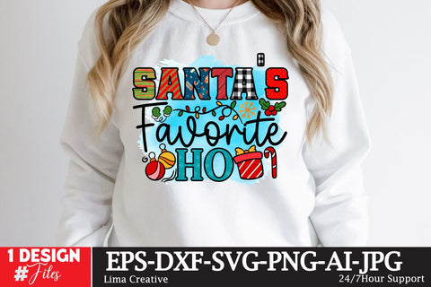Santa's Favorite Ho Sublimation Design Sublimation Insomnia Std 