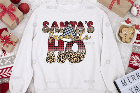 Santa's favorite ho Sublimation Design Sublimation Regulrcrative 