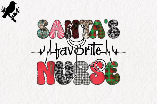 Santa's Favorite Nurse Sublimation Sublimation Jagonath Roy 
