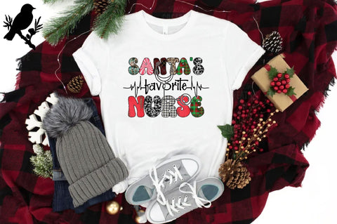 Santa's Favorite Nurse Sublimation Sublimation Jagonath Roy 