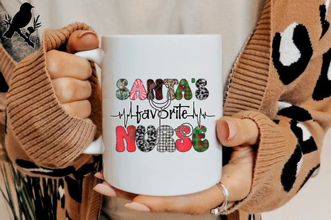 Santa's Favorite Nurse Sublimation Sublimation Jagonath Roy 