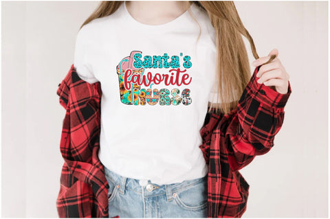 Santa's Favorite Nurse Sublimation Sublimation Jagonath Roy 
