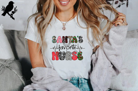 Santa's Favorite Nurse Sublimation Sublimation Jagonath Roy 