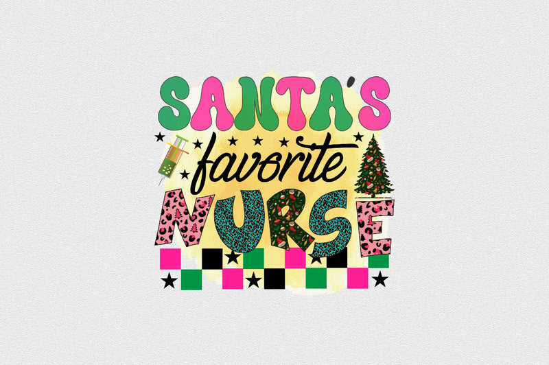 santas favorite nurse Sublimation SVGArt 