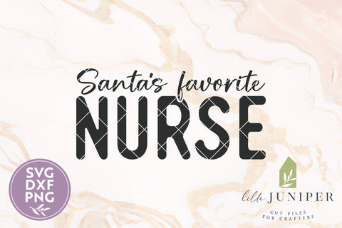 Santa's Favorite Nurse SVG, Nursing Christmas Shirt Design SVG LilleJuniper 