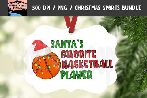 Santa's Favorite Player - Printable Design for Soccer, Softball, Basketball and Football Sublimation You Make It Personal 