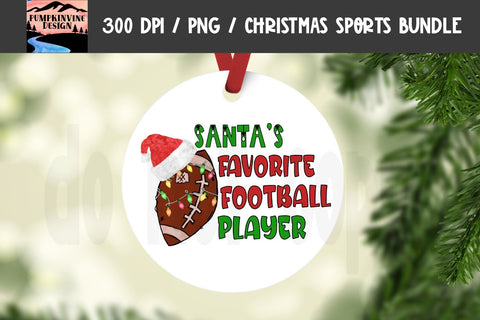 Santa's Favorite Player - Printable Design for Soccer, Softball, Basketball and Football Sublimation You Make It Personal 