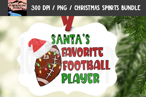 Santa's Favorite Player - Printable Design for Soccer, Softball, Basketball and Football Sublimation You Make It Personal 