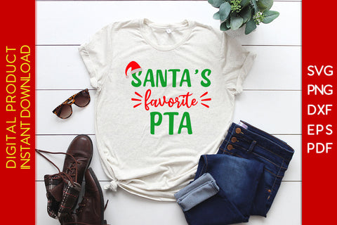 Santa's Favorite PTA Christmas SVG PNG PDF Cut File SVG Creativedesigntee 