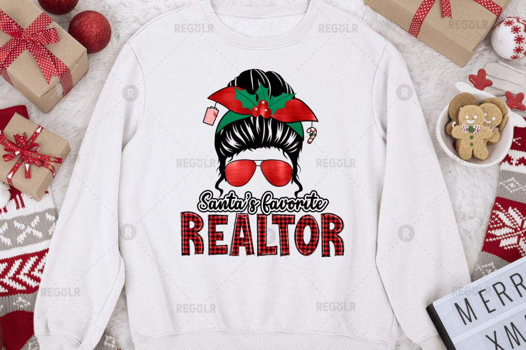 Santa's favorite realtor Sublimation Design - So Fontsy