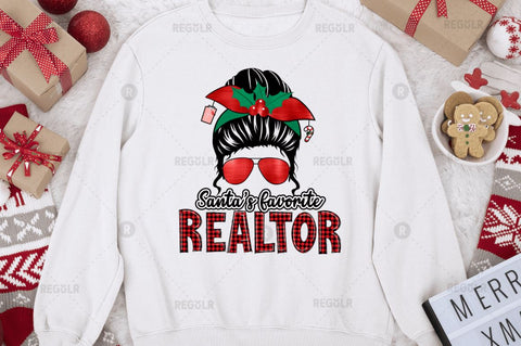 Santa's favorite realtor Sublimation Design Sublimation Regulrcrative 