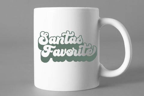 Santas Favorite Retro Christmas SVG SVG Style and Stencil 