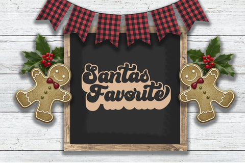 Santas Favorite Retro Christmas SVG SVG Style and Stencil 