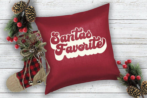 Santas Favorite Retro Christmas SVG SVG Style and Stencil 