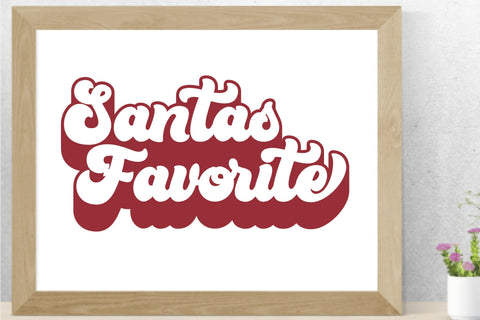 Santas Favorite Retro Christmas SVG SVG Style and Stencil 
