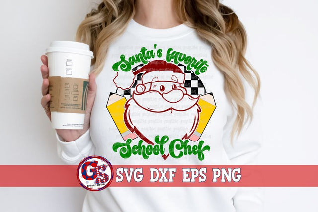 Santa's Favorite School Chef SVG DXF EPS PNG SVG Greedy Stitches 