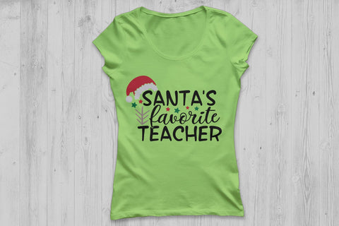 Santa's Favorite Teacher| Christmas Santa SVG Cutting Files. SVG CosmosFineArt 