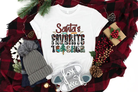Santa's Favorite Teacher Sublimation Sublimation Jagonath Roy 