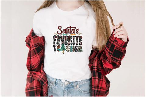 Santa's Favorite Teacher Sublimation Sublimation Jagonath Roy 