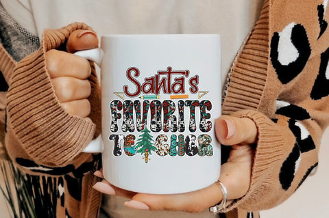 Santa's Favorite Teacher Sublimation Sublimation Jagonath Roy 