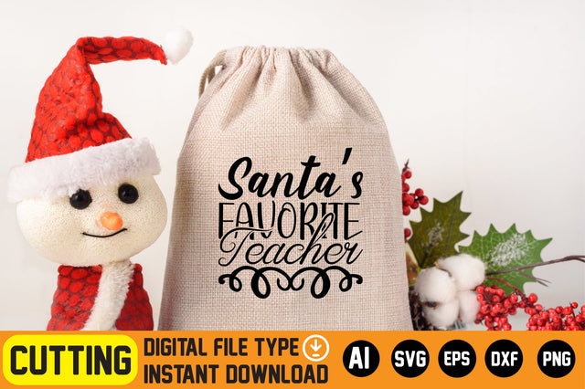 Santa’s Favorite Teacher SVG CraftlabSvg29 