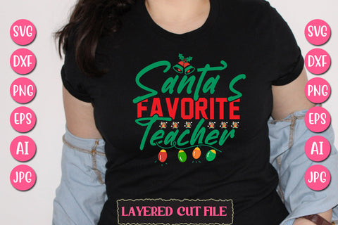Santa’s Favorite Teacher SVG Cut File SVG Newmockups 
