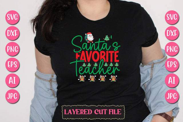 Santa’s Favorite Teacher SVG Cut File SVG Newmockups 