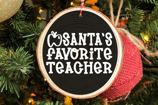 Santa's Favorite Teacher SVG PNG DXF SVG RedFoxDesignsUS 