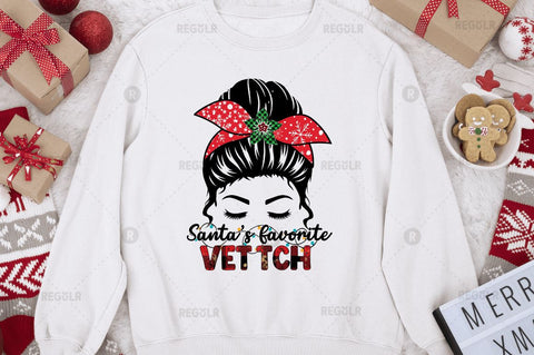 Santa's favorite Vettch Sublimation Design Sublimation Regulrcrative 