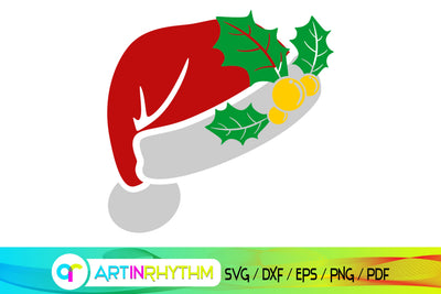 Santa's hat SVG, Merry Christmas SVG, Merry Christmas, Christmas ornaments SVG, Christmas decoration SVG, Santa SVG, Santa Claus SVG, Hat SVG, Christmas Hat SVG SVG Artinrhythm shop 