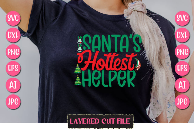Santa's Hottest Helper SVG Cut File SVG Newmockups 