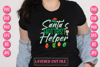 Santa's Hottest Helper SVG Cut File SVG Newmockups 
