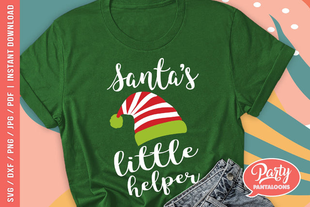 SANTAS LITTLE HELPER | cute Christmas SVG SVG Partypantaloons 