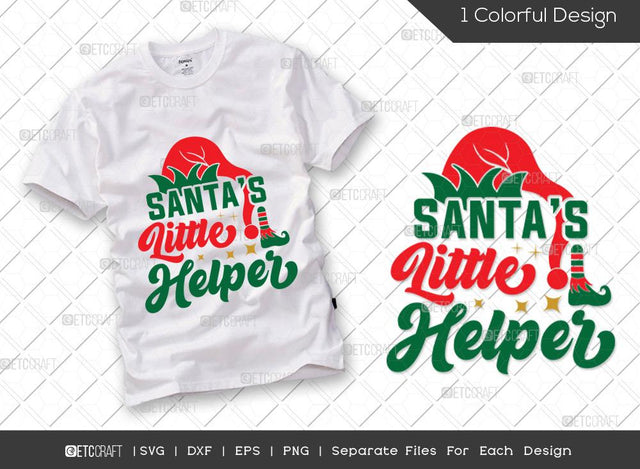 Santas Little Helper SVG Cut File | Helper Svg | Santa Svg | Santa Hat Svg | Elf Crew Svg | Merry Christmas Svg | Christmas T-shirt Design SVG ETC Craft 