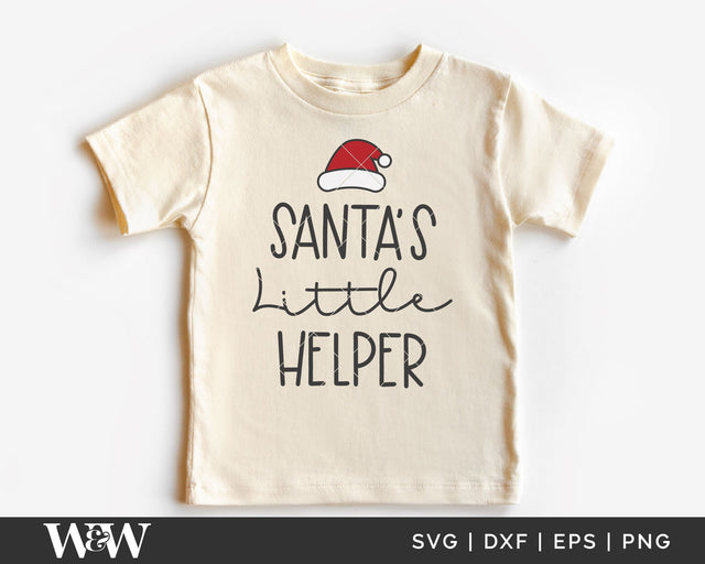 Santa's Little Helper SVG | Kids Christmas Shirt SVG SVG Wood And Walt 
