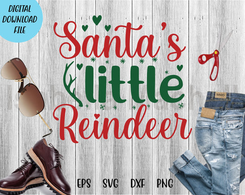 Santa's little reindeer svg, Christmas Santa svg, Santa t shirt svg, Merry Christmas svg SVG Isabella Machell 