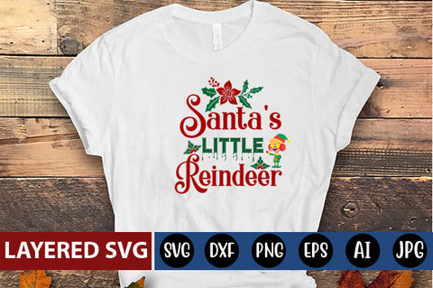 santa's little reindeer SVG CUT FILE SVG Blessedprint 