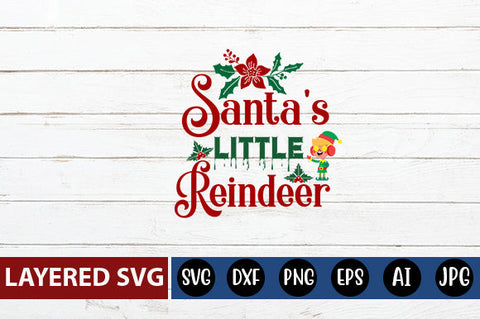 santa's little reindeer SVG CUT FILE SVG Blessedprint 
