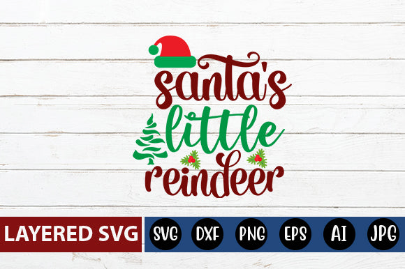 santa's little reindeer SVG cute file SVG Blessedprint 