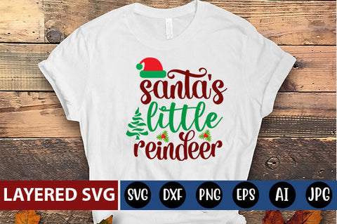 santa's little reindeer SVG cute file SVG Blessedprint 