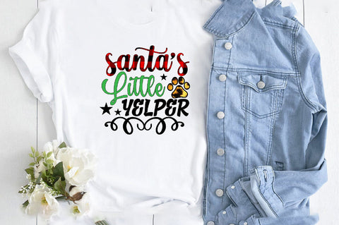 santa’s little yelper Sublimation SVGArt 