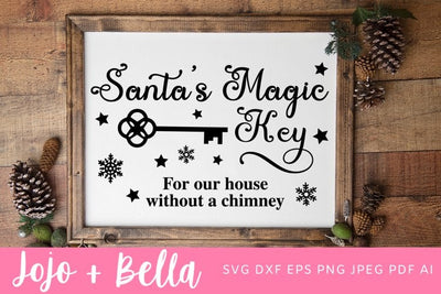 Santa’s Magic Key Svg, Santa Key Svg, Kid’s Christmas Sign Svg, Santa Claus Svg, Santa Gift Svg, Christmas Gift png, Christmas Sign DXF, Christmas Svgs, Christmas Ornament SVG SVG Jojo&Bella 