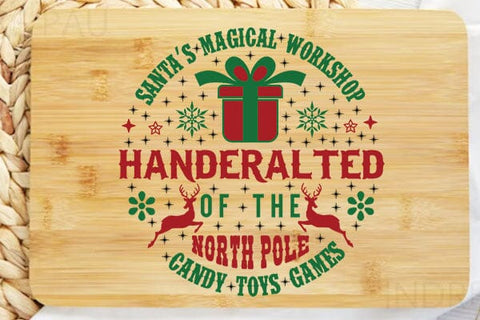 santas magical workshop handeralted of the north pole candy toys games SVG Angelina750 