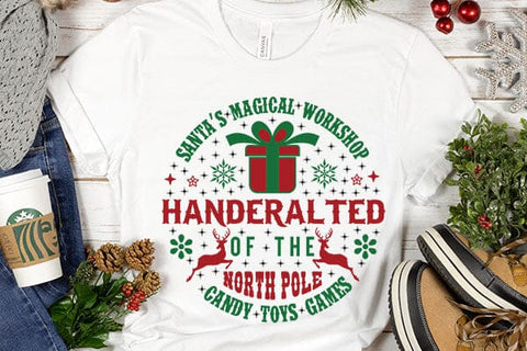 santas magical workshop handeralted of the north pole candy toys games SVG Angelina750 