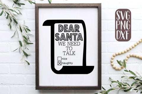 Santa's Naughty And Nice List SVG | Funny Christmas SVG SVG RedFoxDesignsUS 