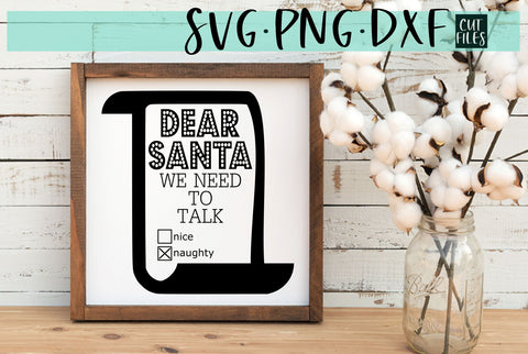 Santa's Naughty And Nice List SVG | Funny Christmas SVG SVG RedFoxDesignsUS 