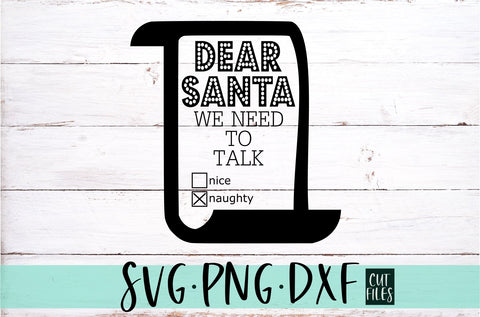 Santa's Naughty And Nice List SVG | Funny Christmas SVG SVG RedFoxDesignsUS 