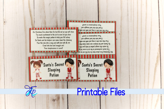 Santa's Secret Potion Bag Topper 3D Paper Family Creations 
